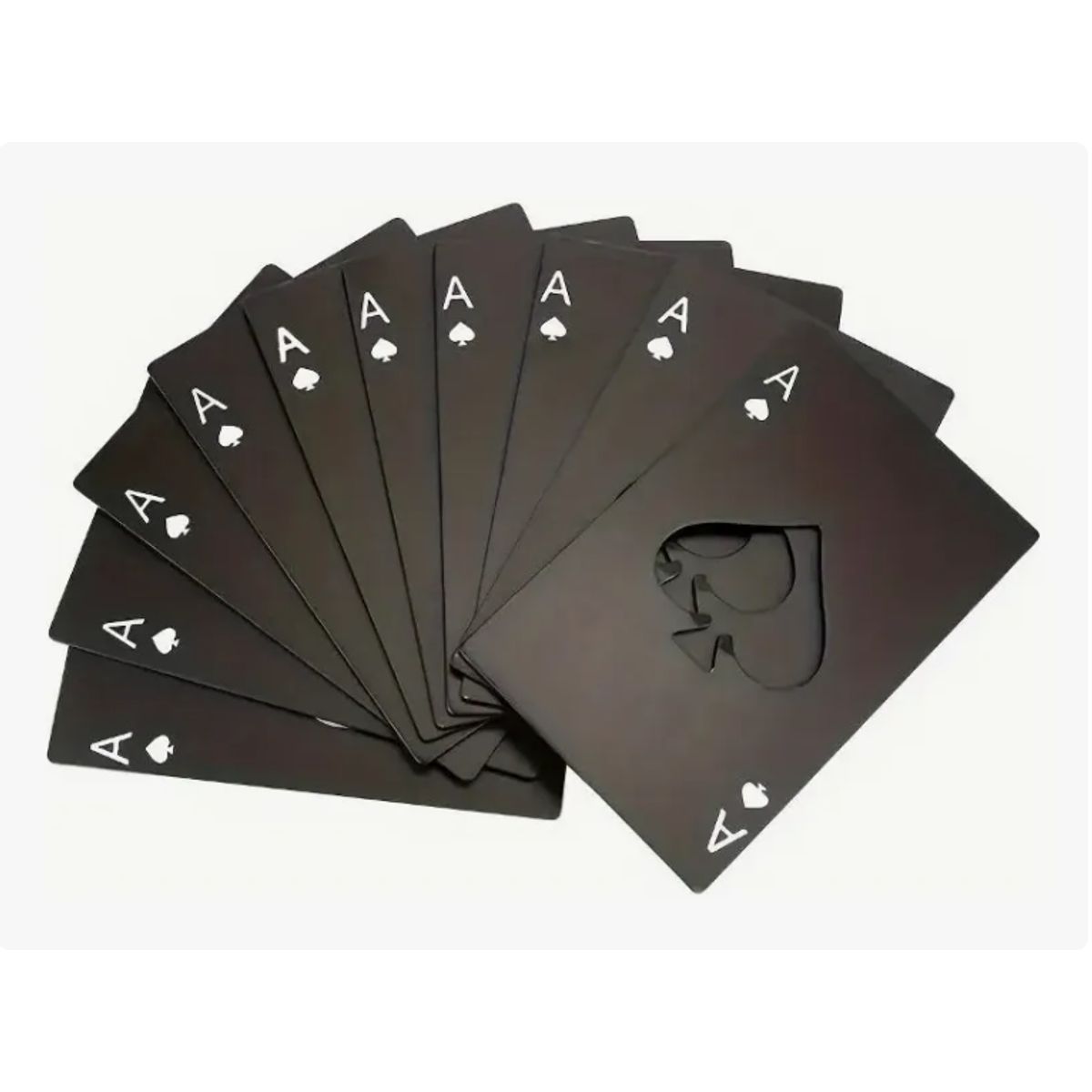 AMERICAN GENERICS - 2 destapadores De Acero Inoxidable En Forma De Carta De Póker