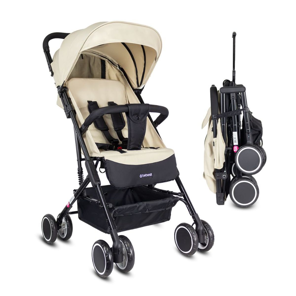 BEBESIT - Coche Para Bebe Paseador Tipo Maleta Bebesit Bit Beige