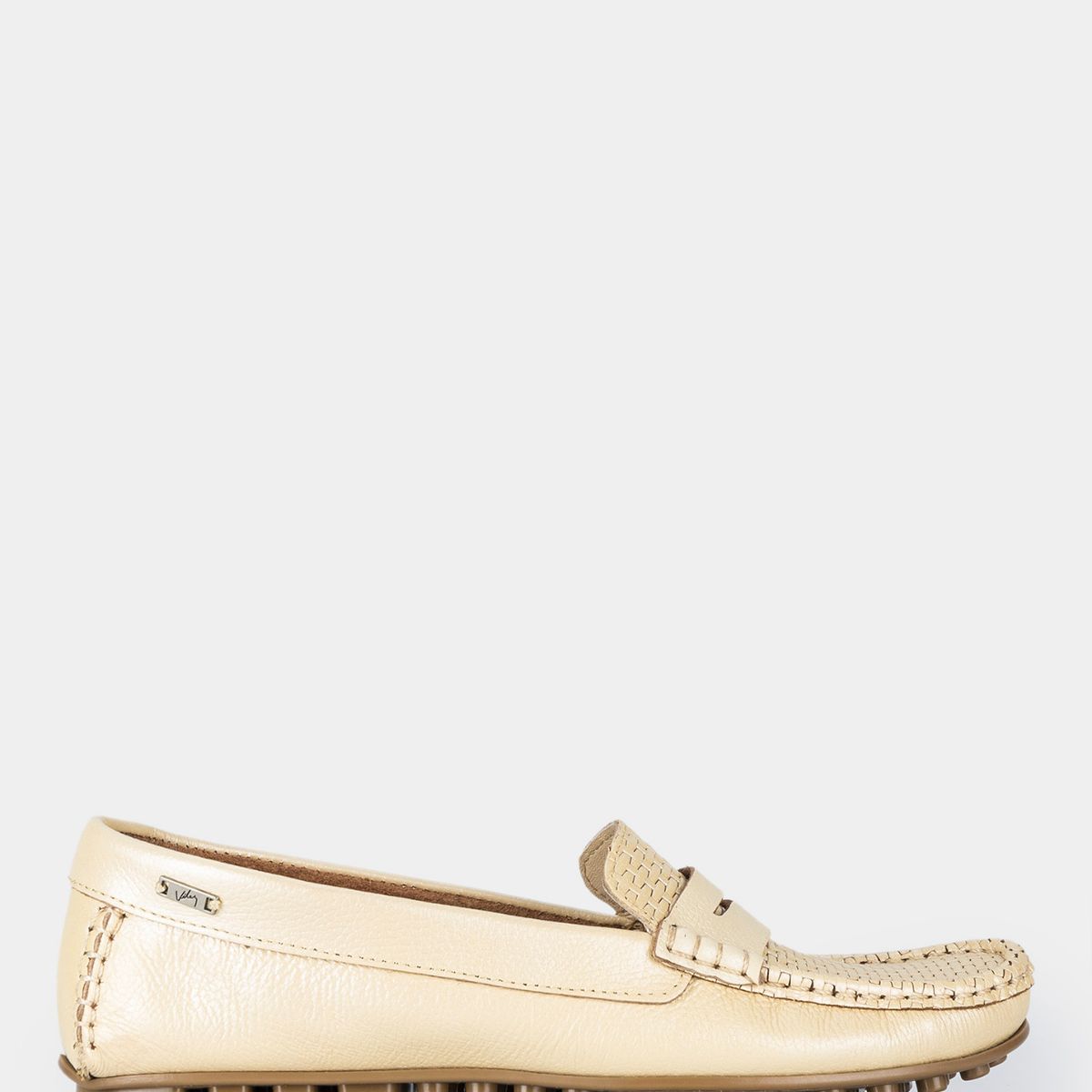 VELEZ - Vélez Mocasines Denver De Cuero Para Mujer Grabado Con Placa Dorado