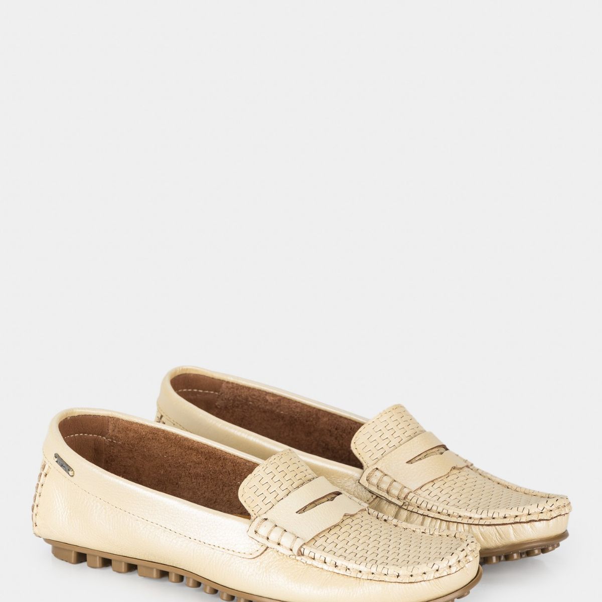 VELEZ - Vélez Mocasines Denver De Cuero Para Mujer Grabado Con Placa Dorado