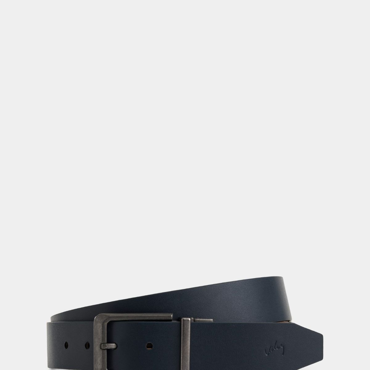 VELEZ - Vélez Cinturón Doble Faz Dobra De Cuero Hombre Vintage Azul Oscuro