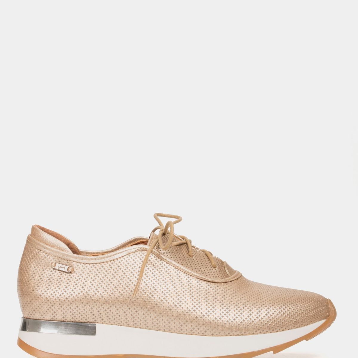 VELEZ - Vélez Zapatos Cordón De Cuero Para Mujer Suela Deportiva Dorado