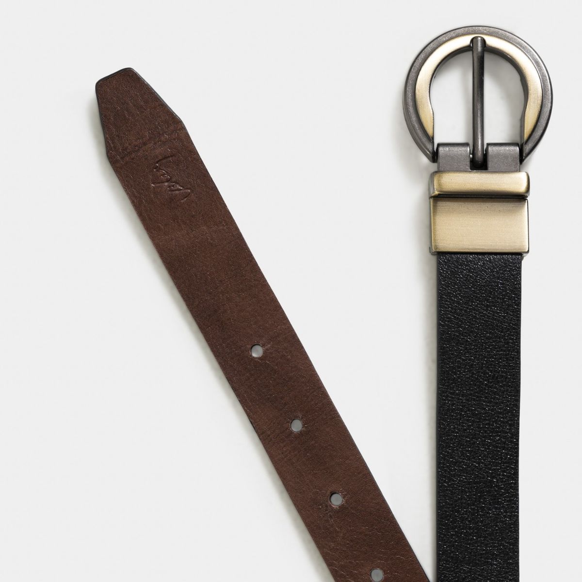 VELEZ - Vélez Cinturón Doble Faz London 2.0 Cuero Mujer Acabado Combinado