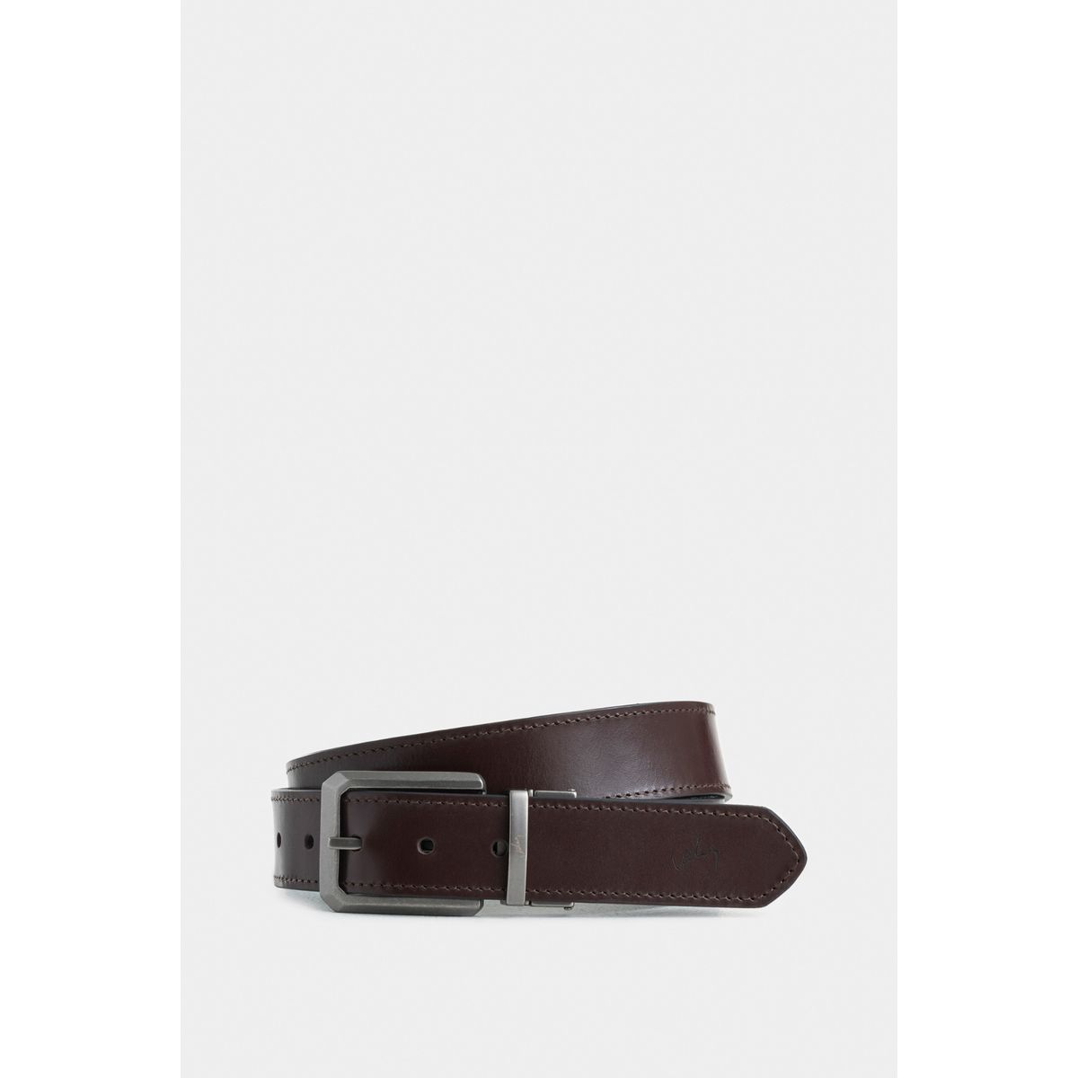 VELEZ - Vélez Cinturón Doble Faz Igor De Cuero Hombre Punta Lanza Combinado