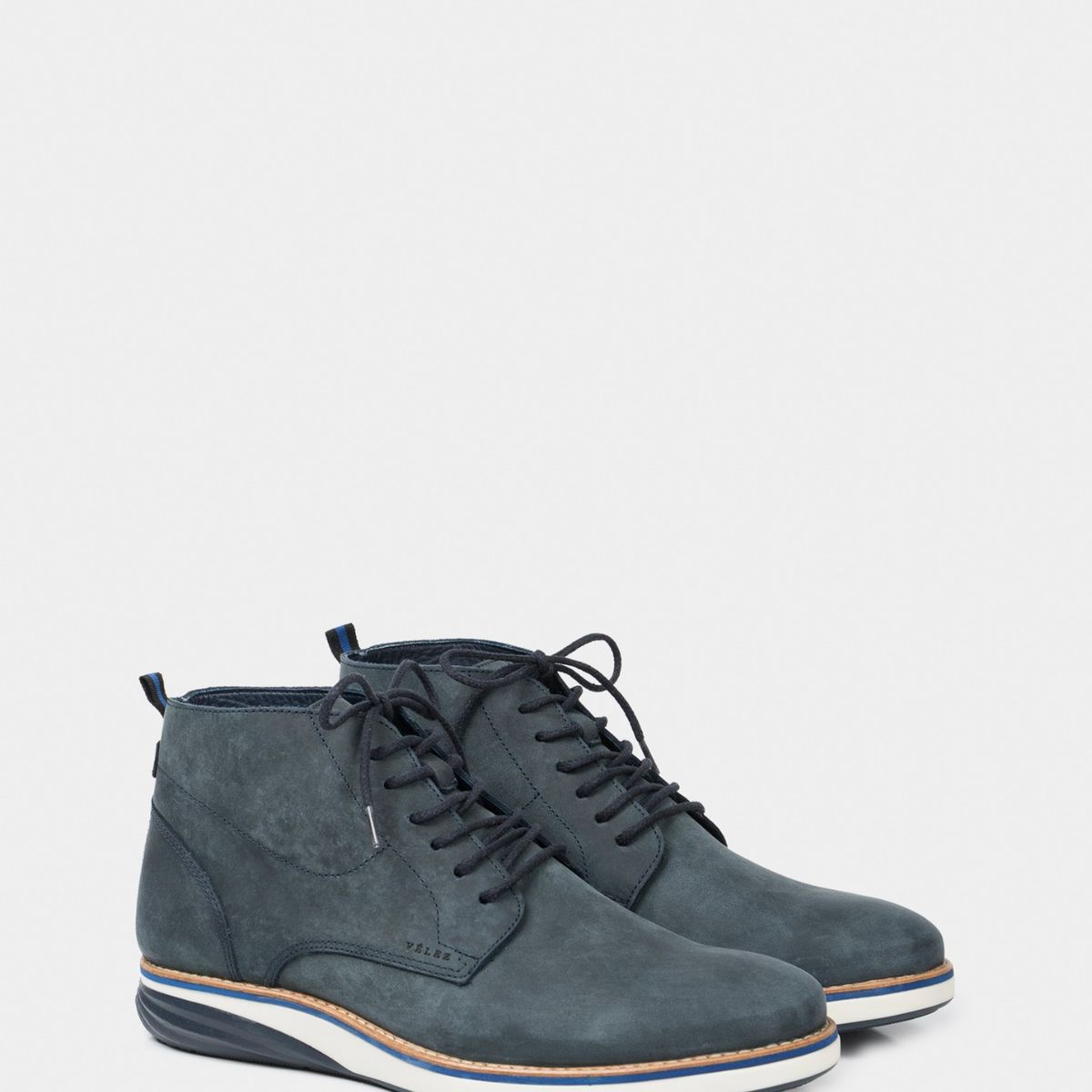 VELEZ - Vélez Botas Casual Play De Cuero Para Hombre Efecto Envejecido Azul