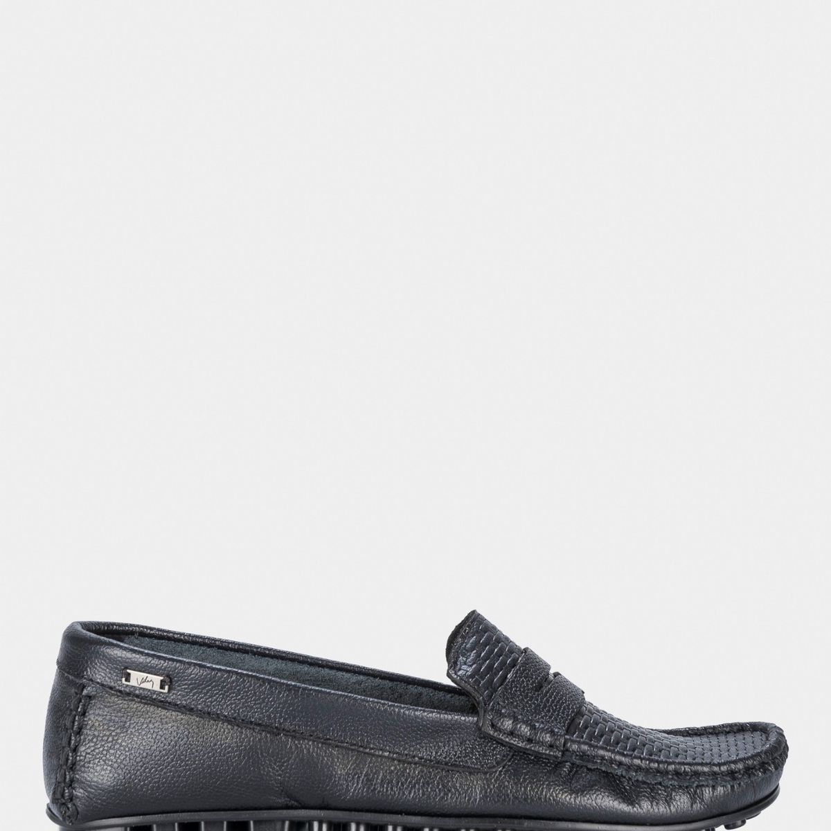 VELEZ - Vélez Mocasines Denver De Cuero Para Mujer Grabado Con Placa Negro