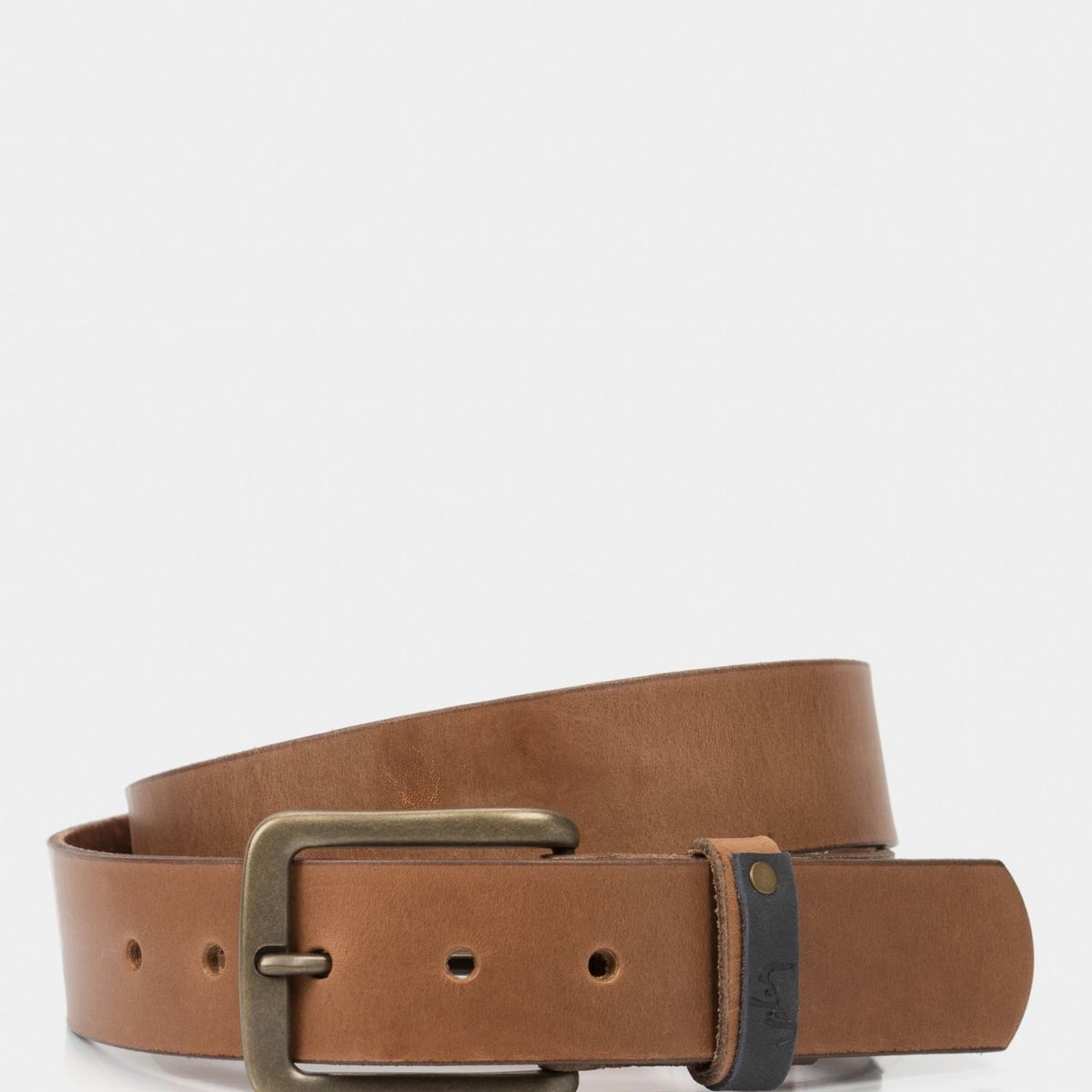 VELEZ - Vélez Cinturón Unifaz Wilde Cuero Hombre Pasador Con Sobrepuesto Miel