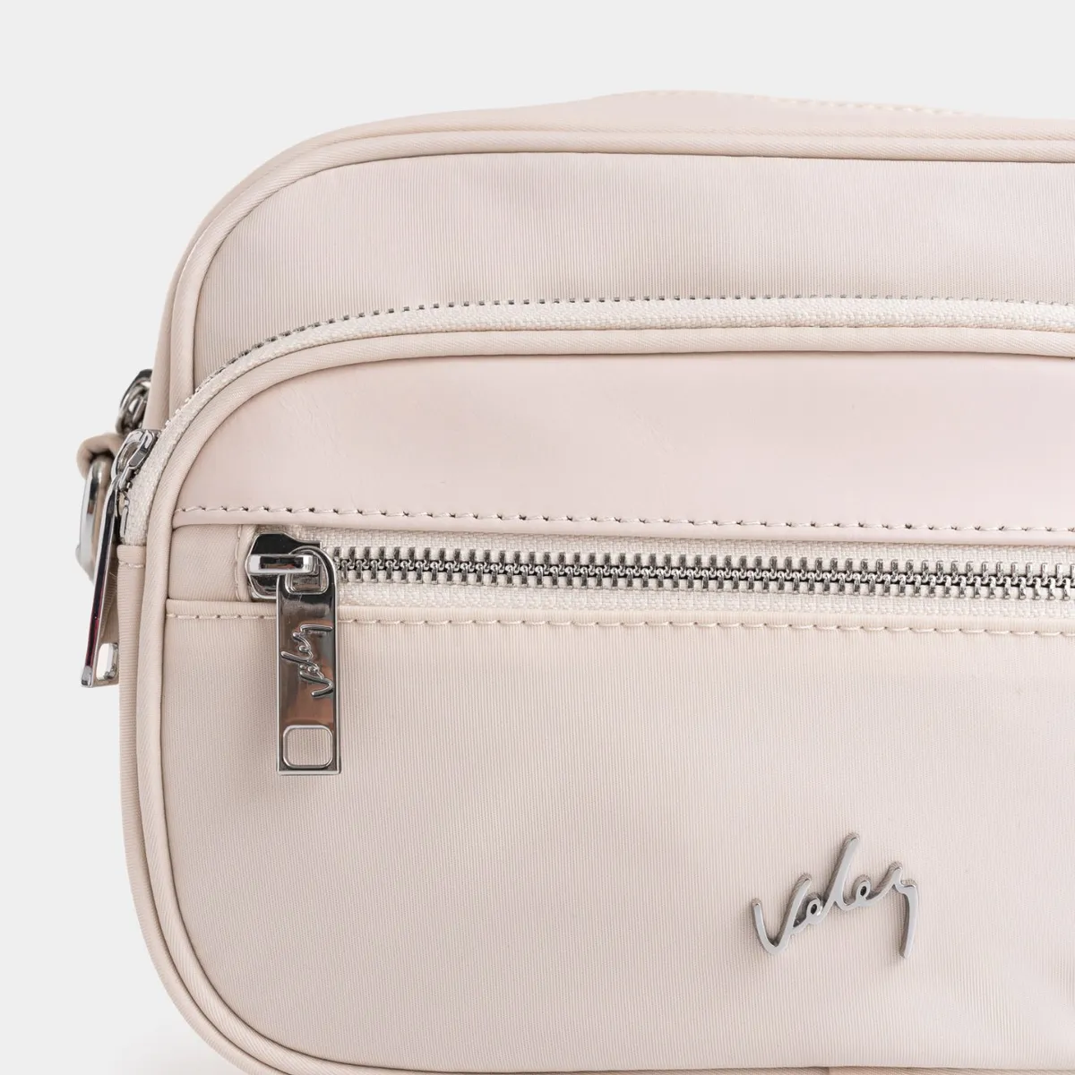 VELEZ - Vélez Manos Libres Camelia En Lona Para Mujer Detalle Cuero