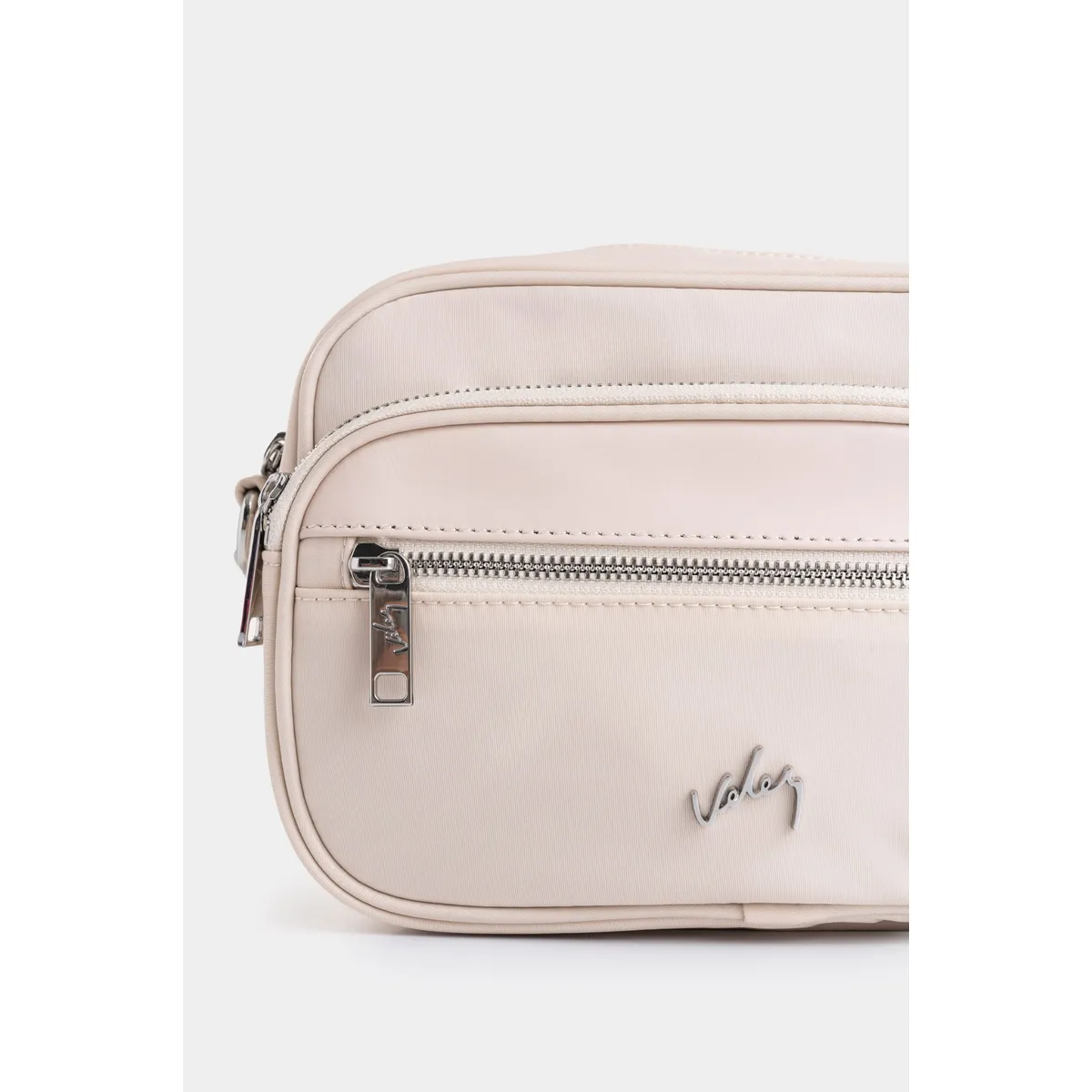 VELEZ - Vélez Manos Libres Camelia En Lona Para Mujer Detalle Cuero