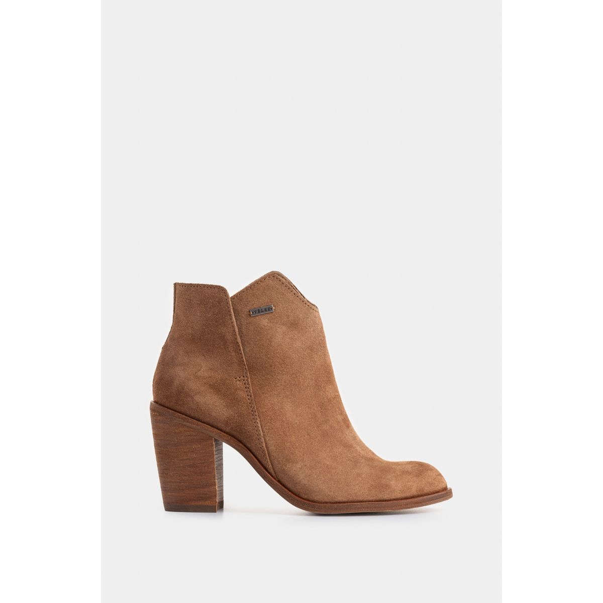 VELEZ - Vélez Botines Alpha De Cuero Gamuzado Mujer Silueta Asimétrica Miel