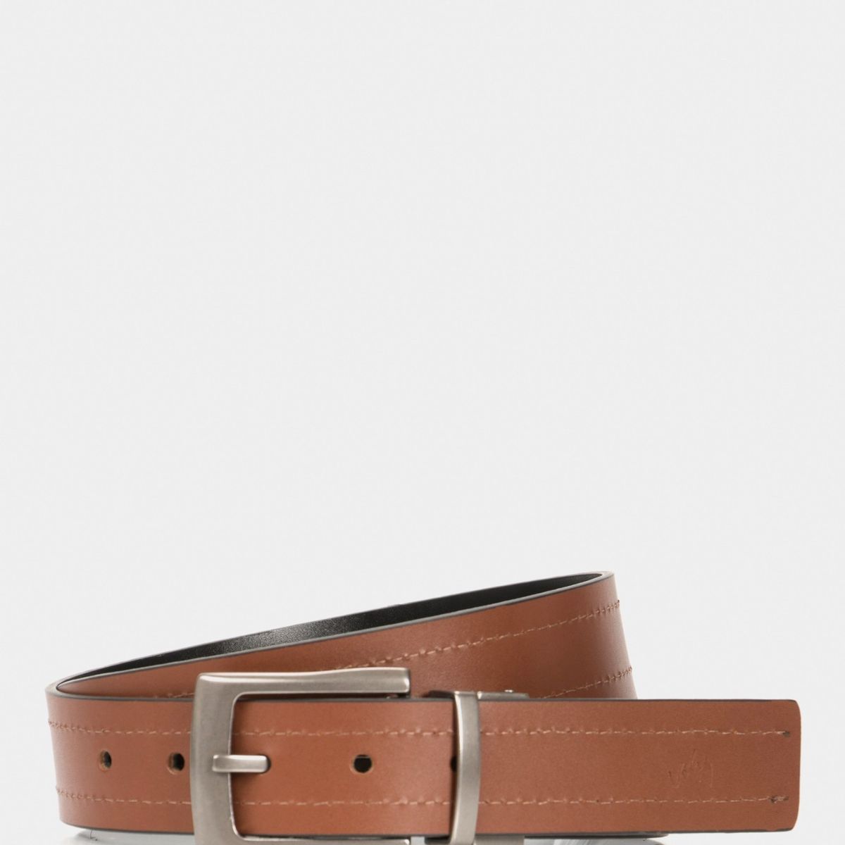 VELEZ - Vélez Cinturón Doble Faz Kafka Cuero Hombre Hebilla Reversible Miel