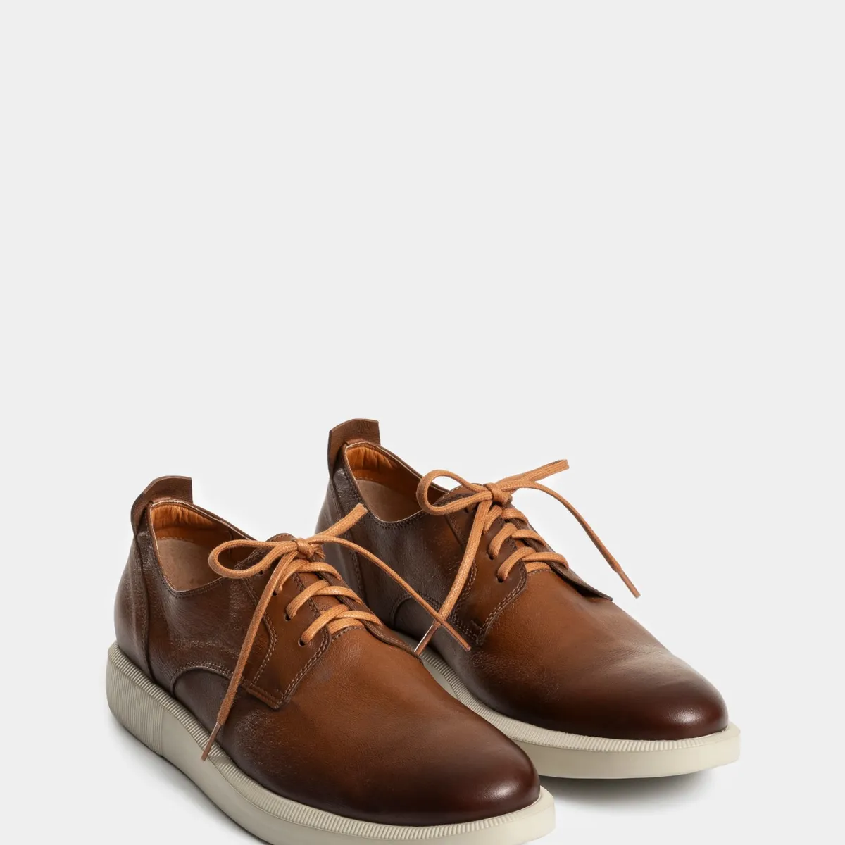 VELEZ - Vélez Zapatos De Cordón Borneo 2 De Cuero Para Hombre Casual Miel