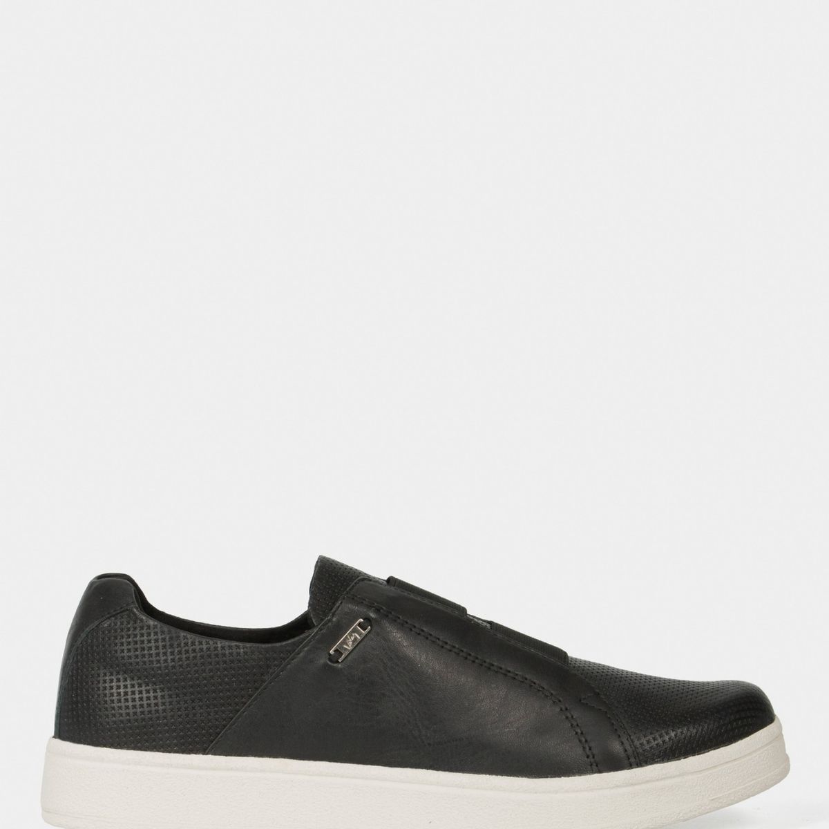 VELEZ - Vélez Mocasines Plataforma De Cuero Grabado Negro