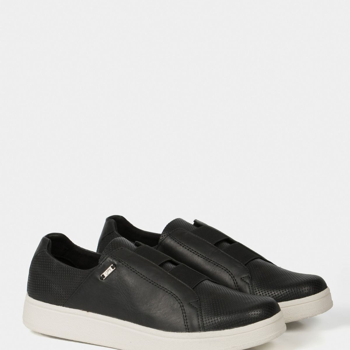 VELEZ - Vélez Mocasines Plataforma De Cuero Grabado Negro