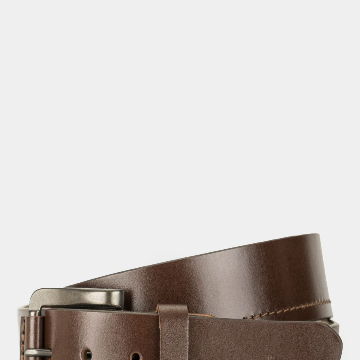 VELEZ - Vélez Cinturón Unifaz Stoker Cuero Hombre Hebilla Pestaña Cuero Cafe