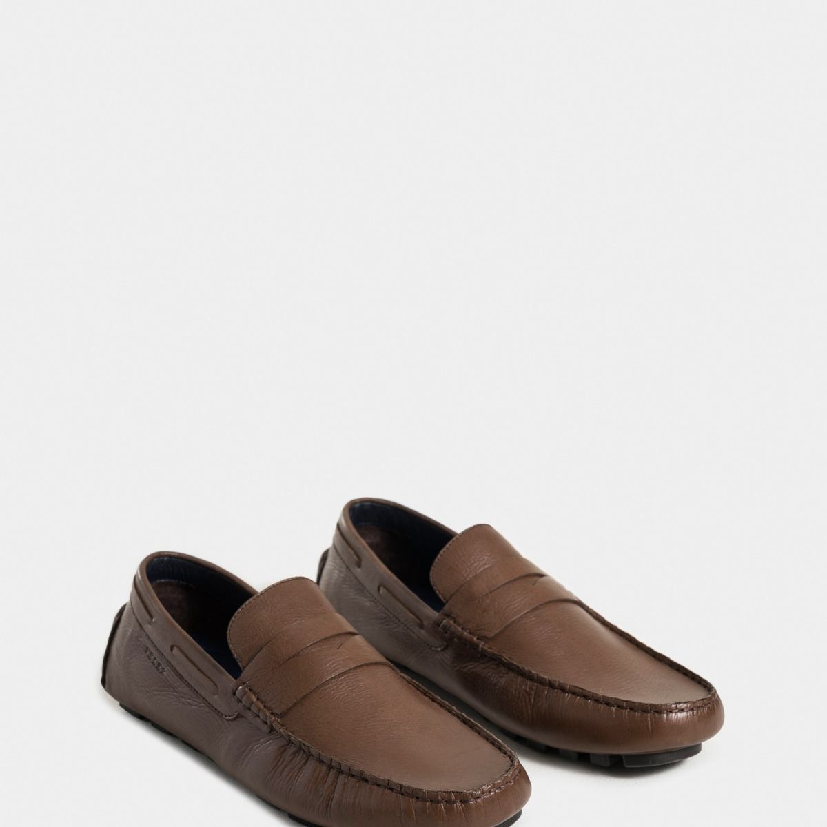 VELEZ - Vélez Mocasines Oporto De Cuero Para Hombre Efecto Tamponado Cafe