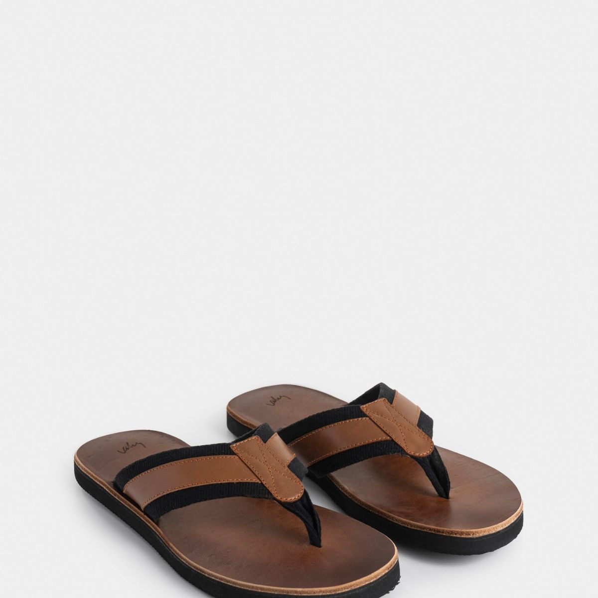 VELEZ - Vélez Sandalia Plana Alfil 2 De Cuero Hombre Capellada En Reata Miel