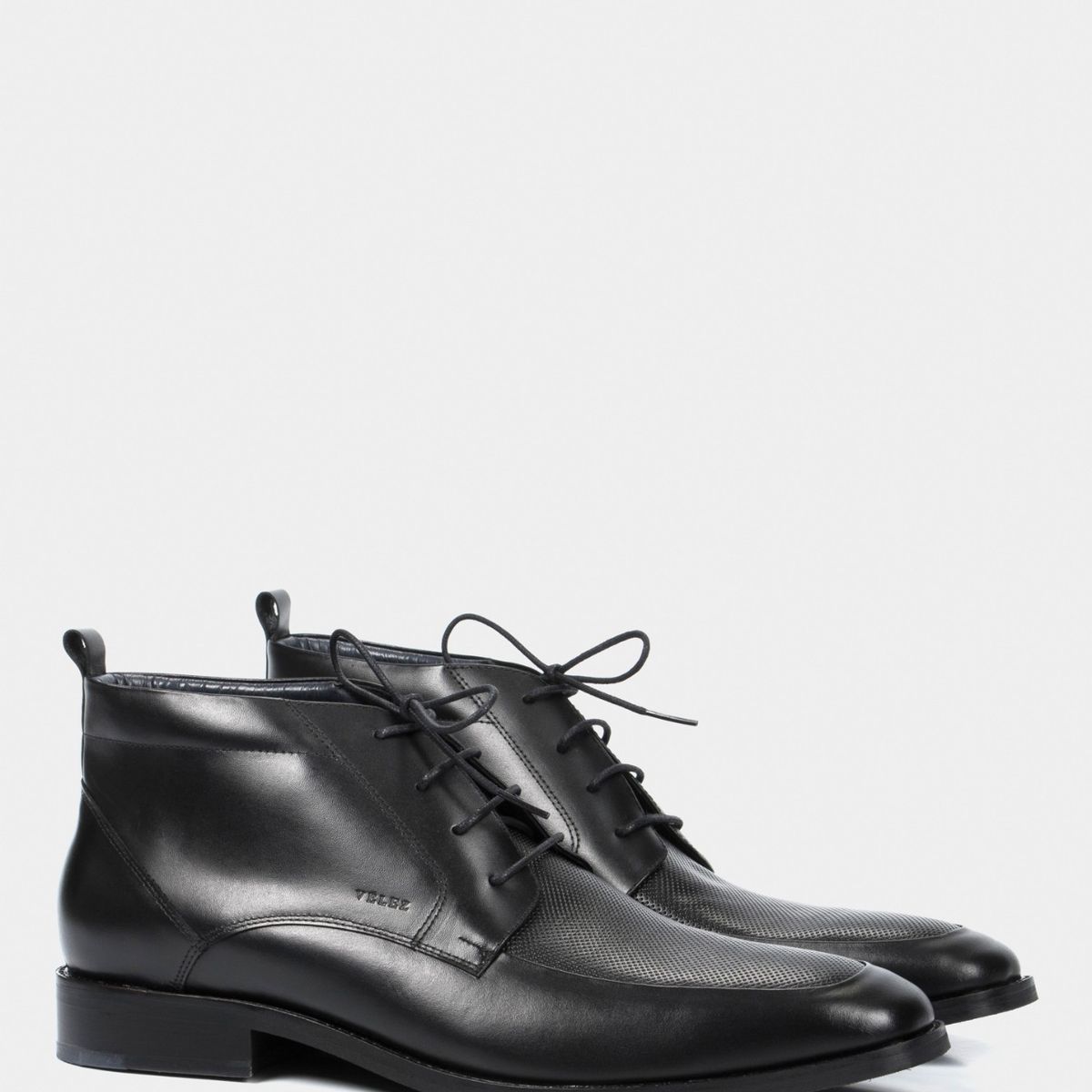 VELEZ - Vélez Botas Office De Cuero Para Hombre Cortes Básicos Negro