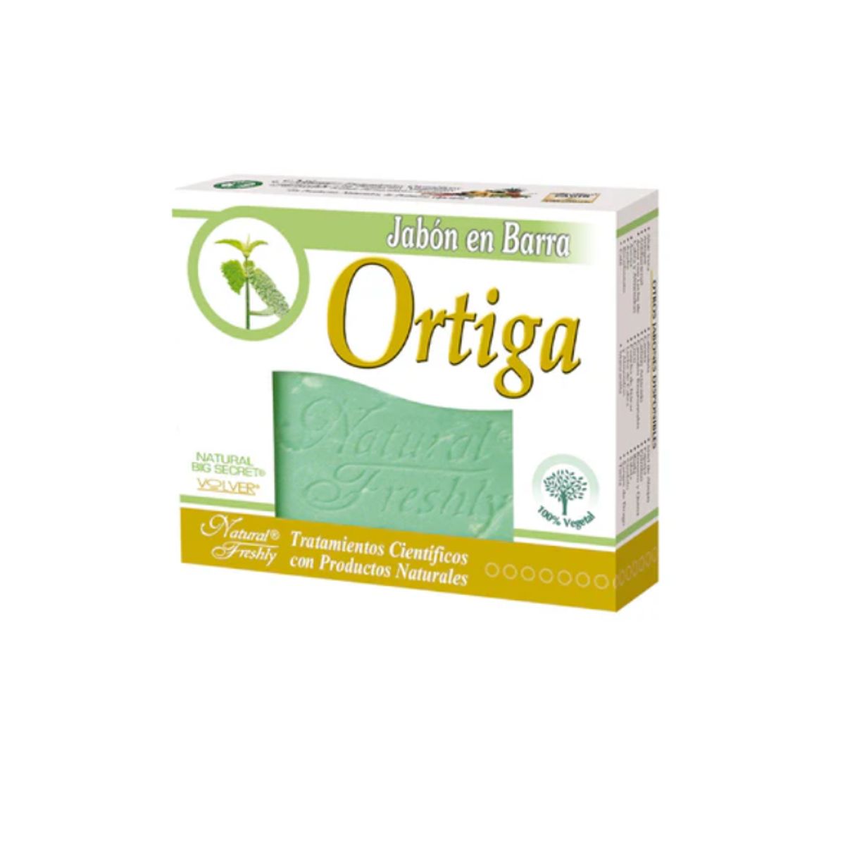 NATURAL FRESHLY - JABON ORTIGA EN BARRA X 90 GR.