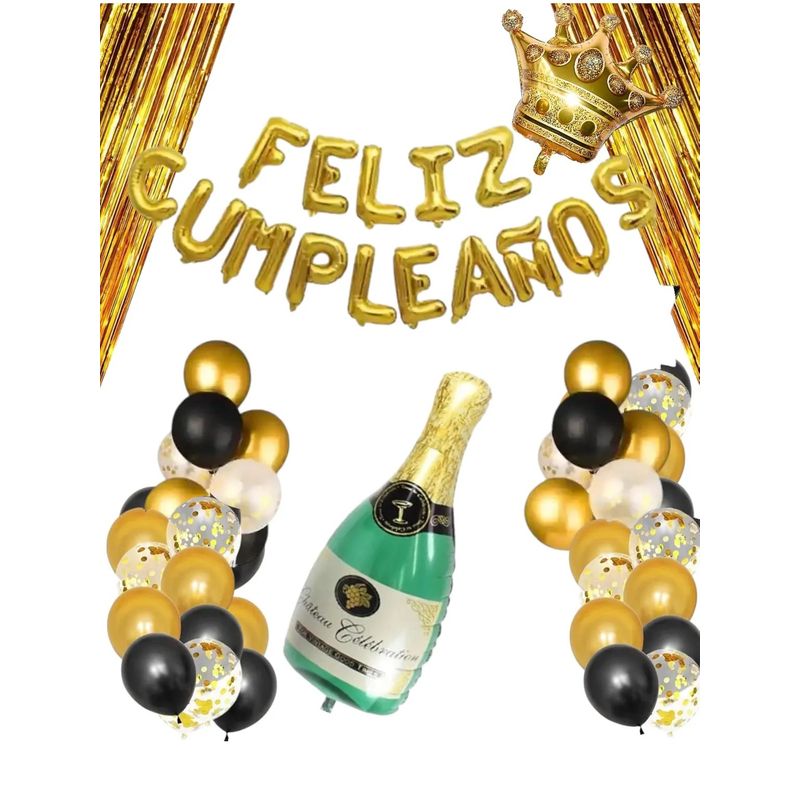 GENERICO - Globos Cumpleaños Decoraciones Fiesta Champagne Corona