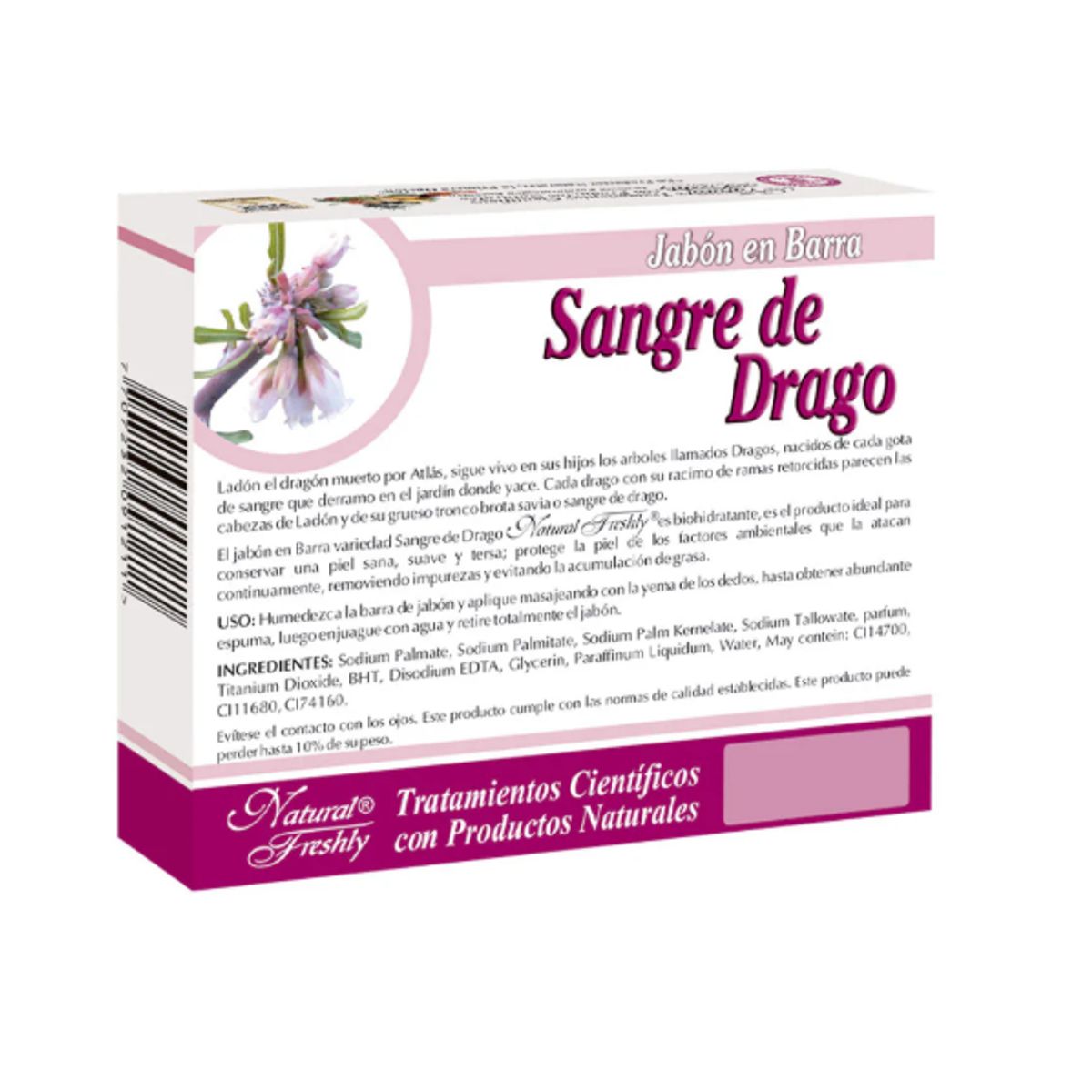NATURAL FRESHLY - JABON SANGRE DE DRAGO EN BARRA X 90GR