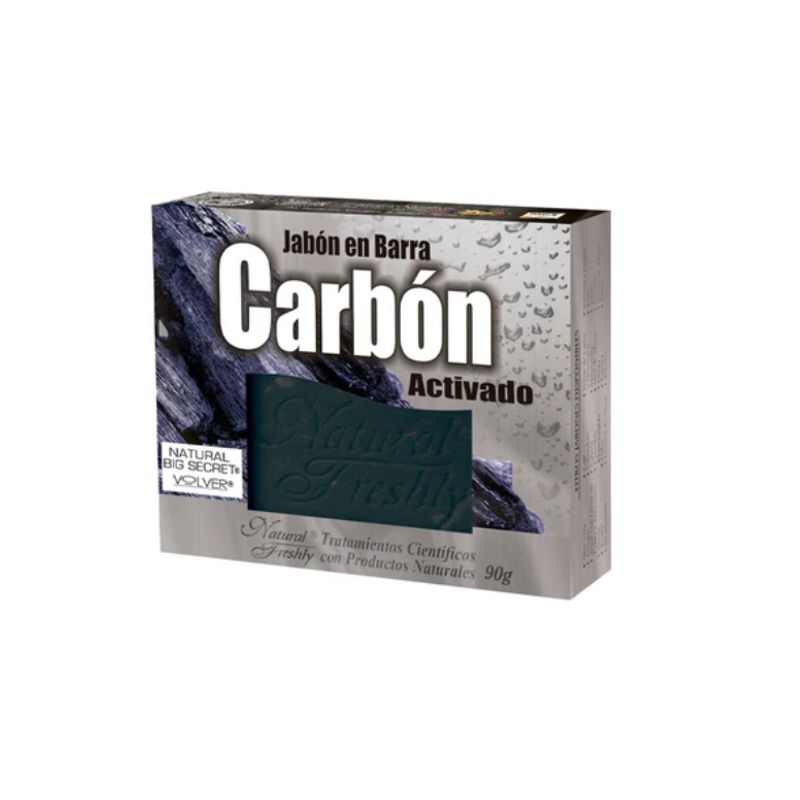 NATURAL FRESHLY - JABON EN BARRA CARBON X 90 GR.