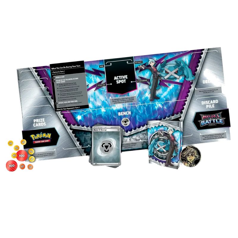 POKEMON - Rival Battle Deck Steven Pokémon TCG + Playmat Español