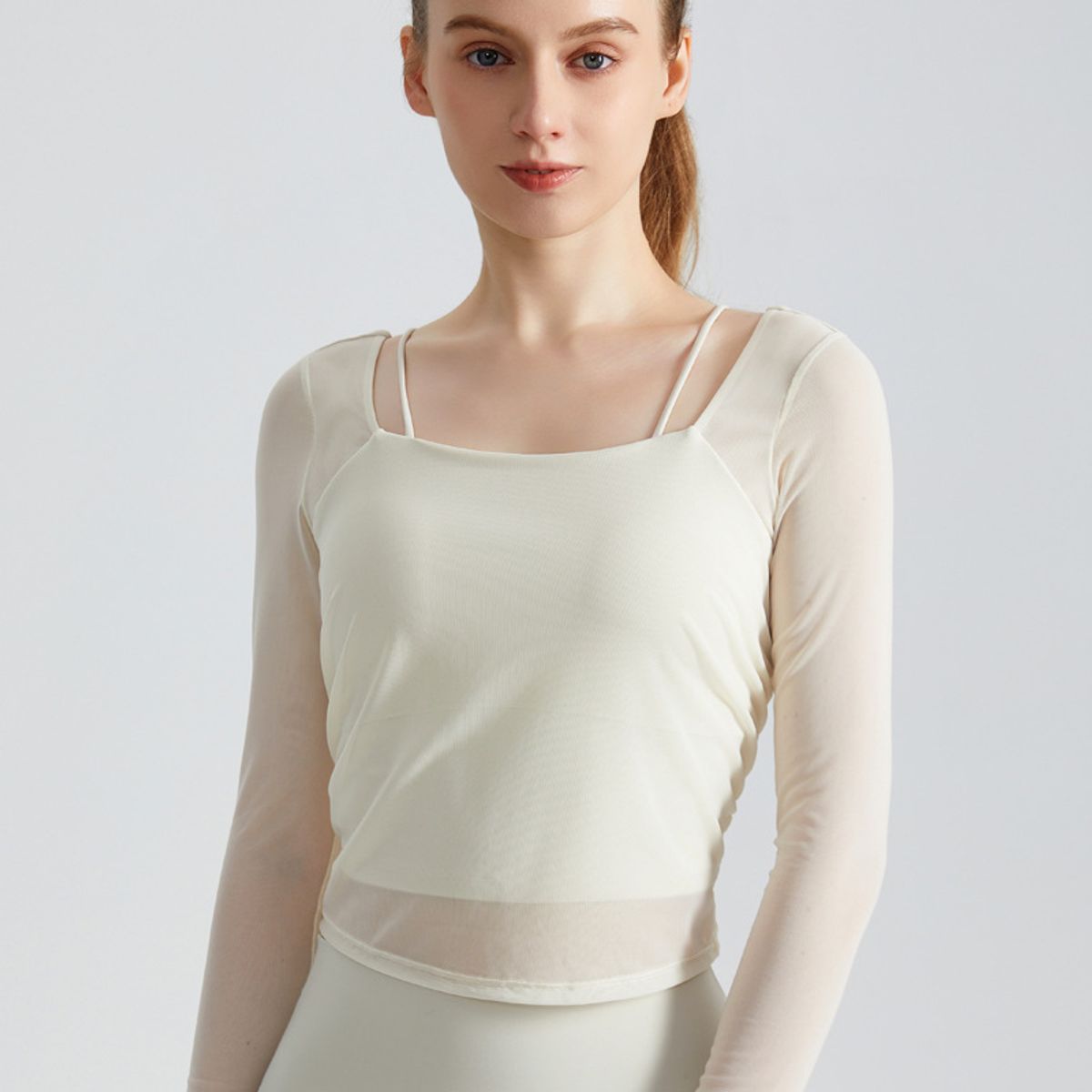 VANN - Top Deportivo Con Malla Para Mujer VANN