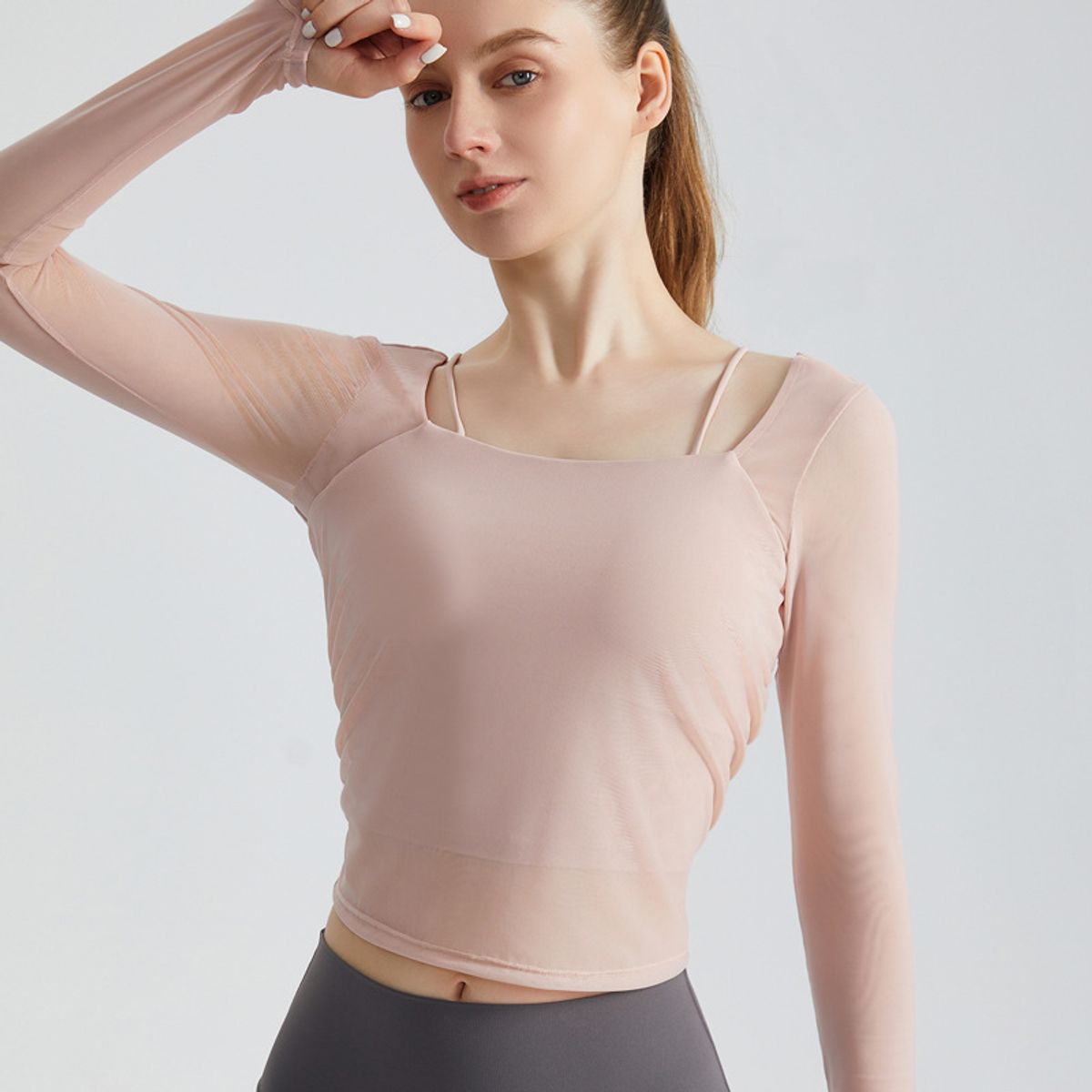 VANN - Top Deportivo Con Malla Para Mujer VANN