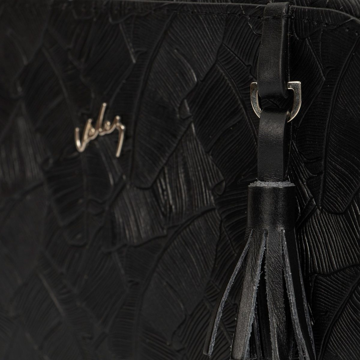 VELEZ - Vélez Manos Libres Verona De Cuero Para Mujer Grabado Placa Palmera