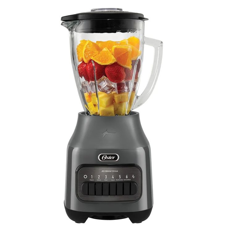 OSTER - Licuadora 6 velocidades + pulso vaso de vidrio Oster