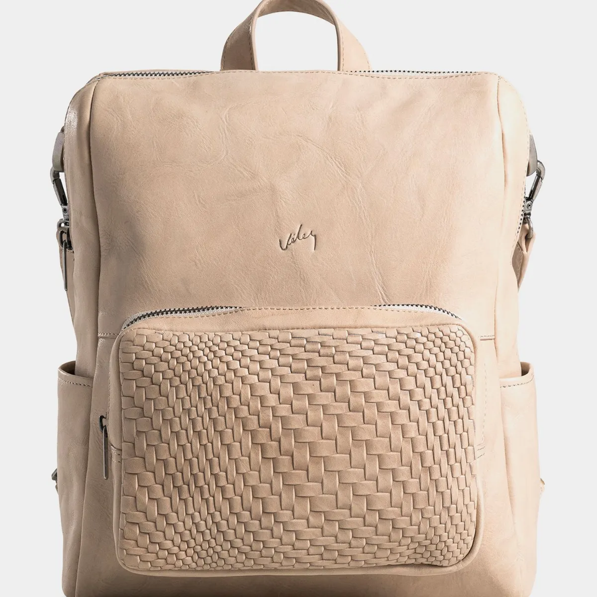 VELEZ - Vélez Morral Saba De Cuero Para Mujer Bolsillo Frontal Grabado