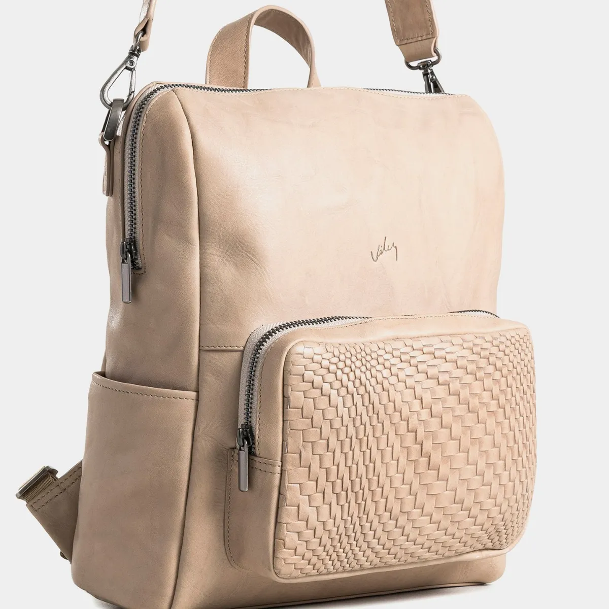 VELEZ - Vélez Morral Saba De Cuero Para Mujer Bolsillo Frontal Grabado