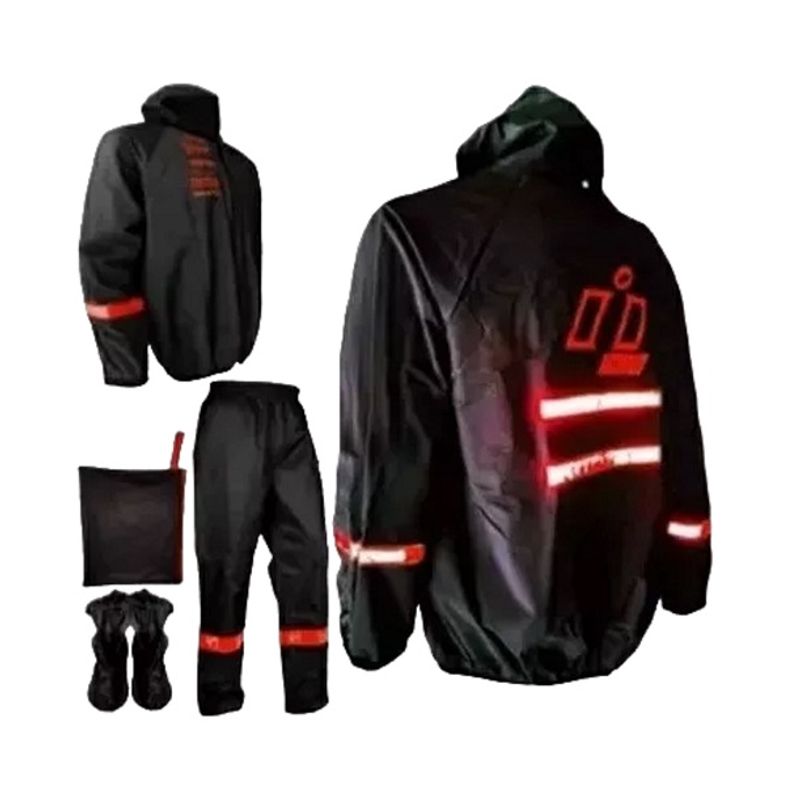 GENERICO - Impermeable Siliconado Para Motociclista 4 Piezas