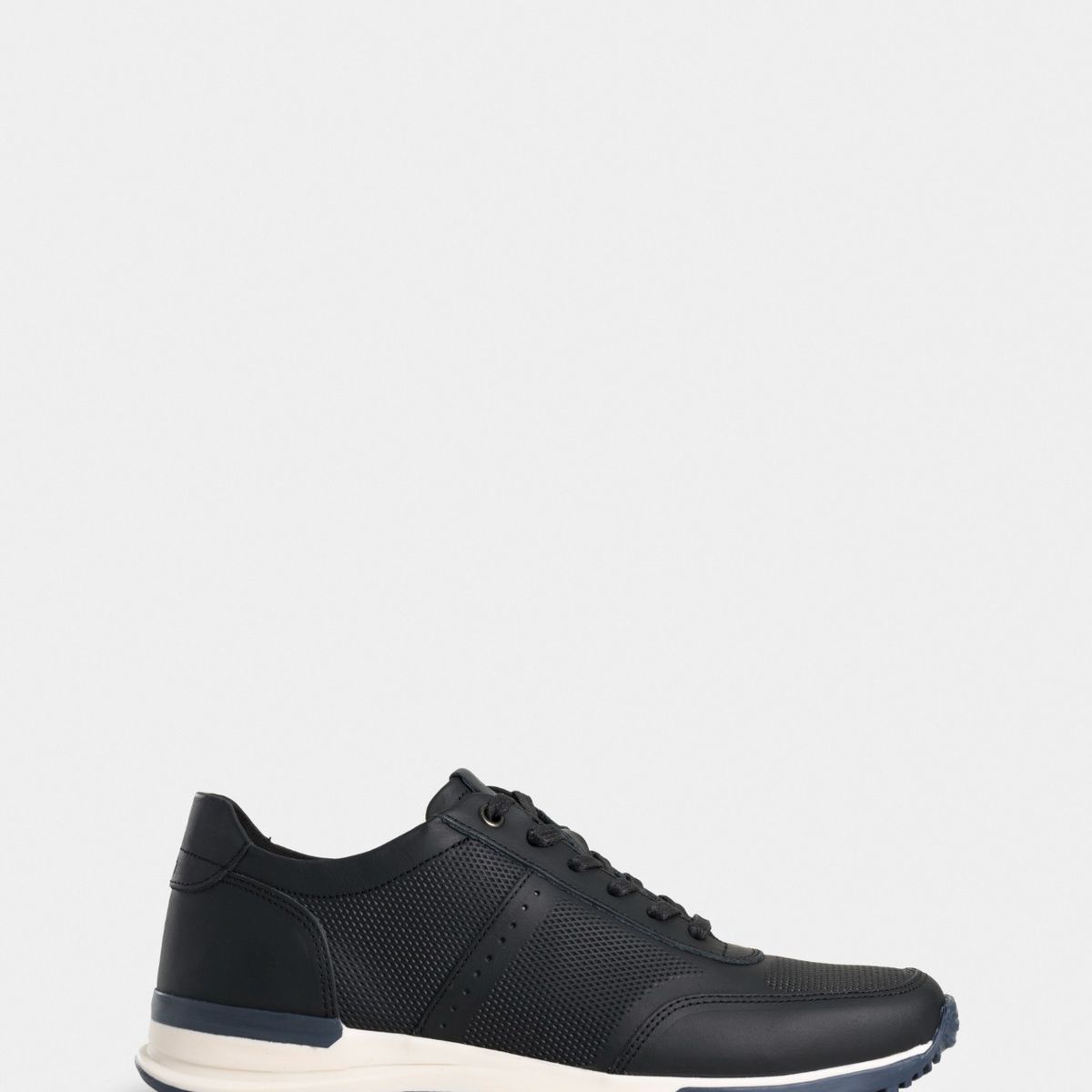 VELEZ - Vélez Tenis Vuelos De Cuero Para Hombre Combinación De Texturas Negro