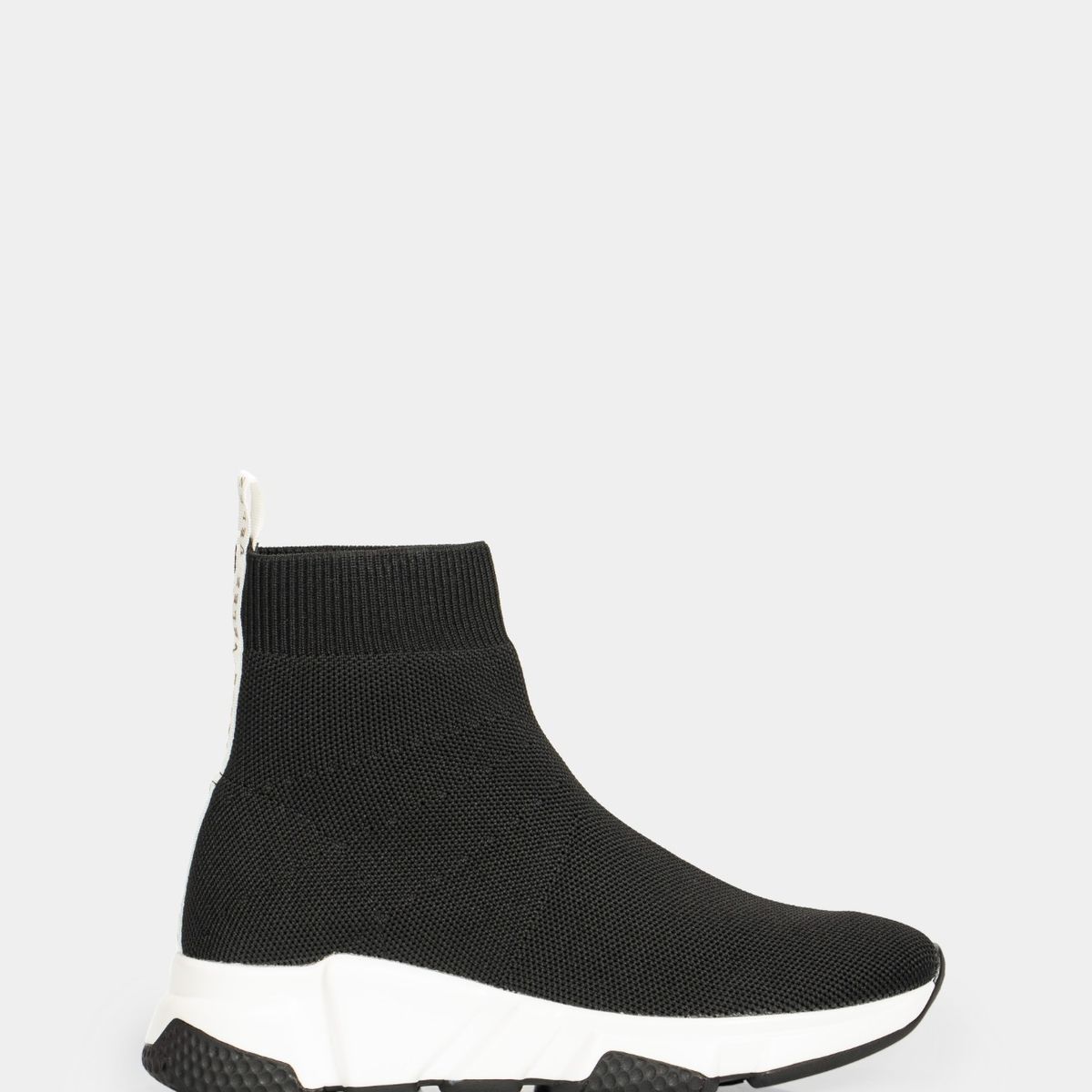 VELEZ - Vélez Tenis Tipo Botín Zamba Mujer Combinación Téxtil Y Cuero Negro