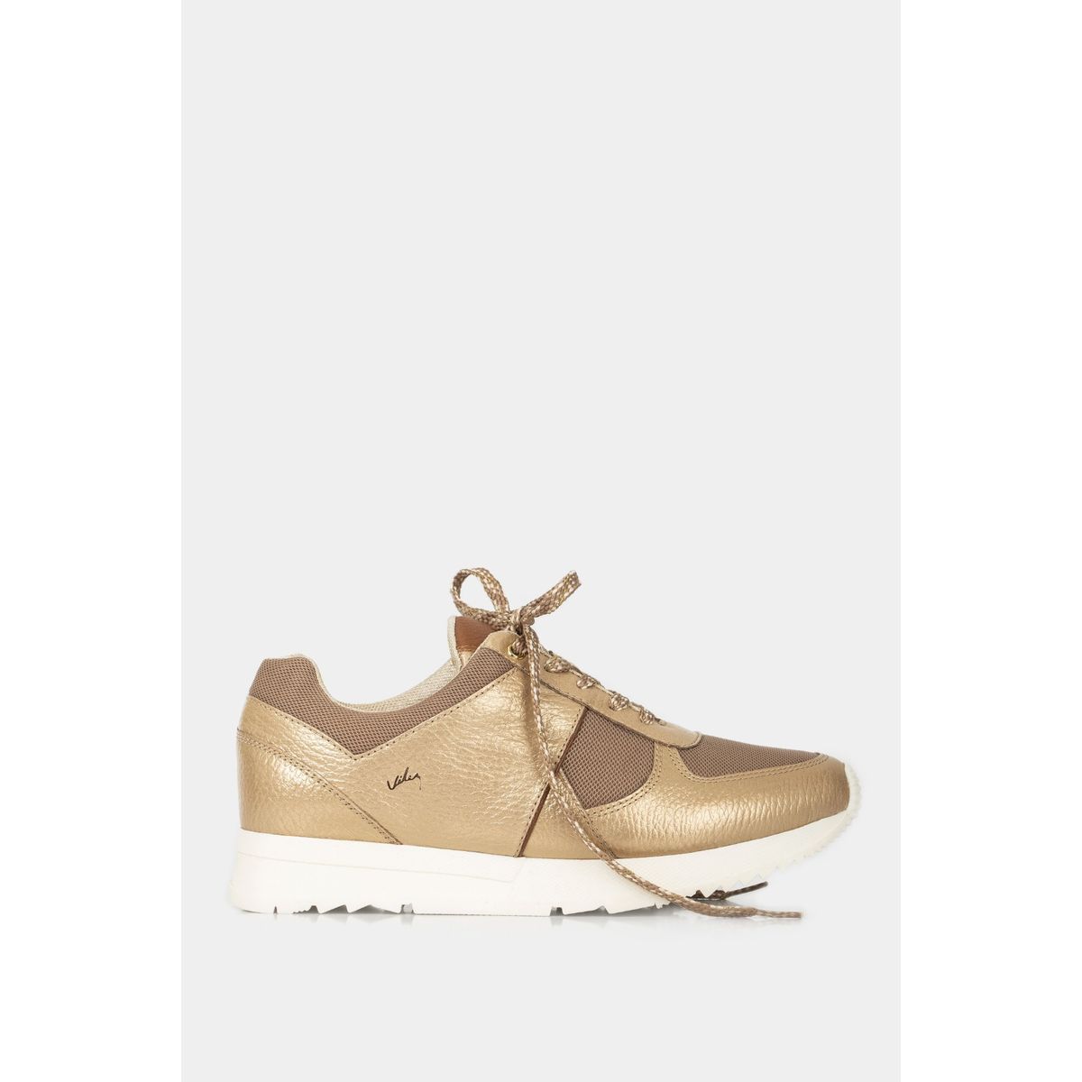 VELEZ - Vélez Tenis Deportivos Tropical De Cuero Mujer Suela De Color Dorado