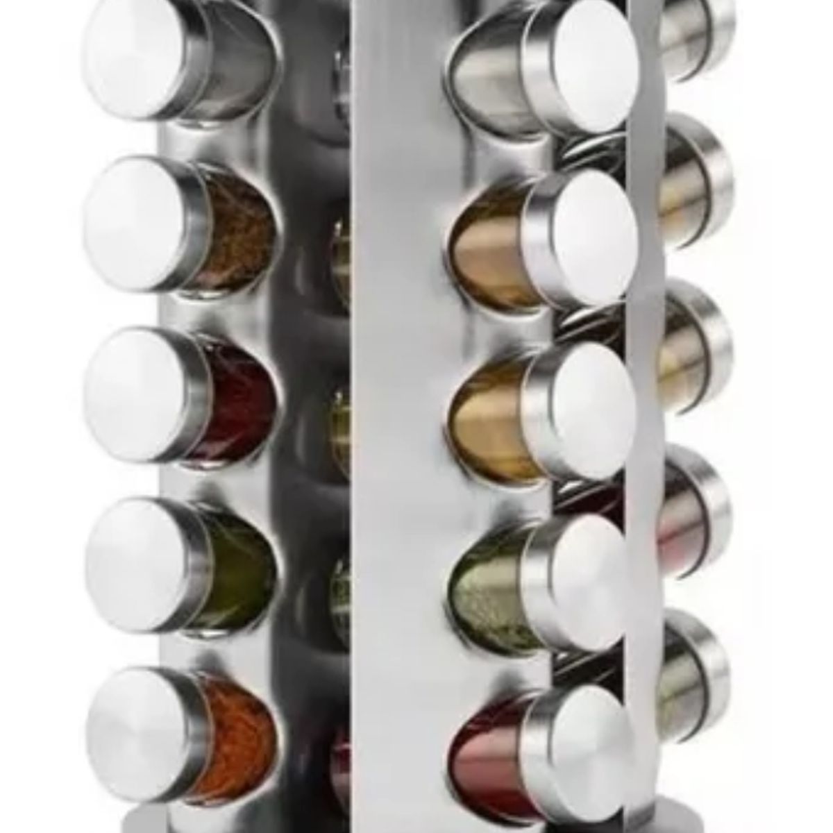 GENERICO - Especiero Cocina 20 Condimentos Giratorio Acero