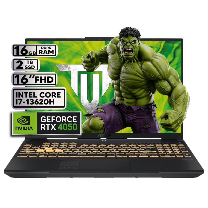ASUS - PORTÁTIL GAMER ASUS INTEL CORE I7-13620H 16GB RAM 2TB SSD RTX 4050 6GB 16" FHD MECHA GRAY