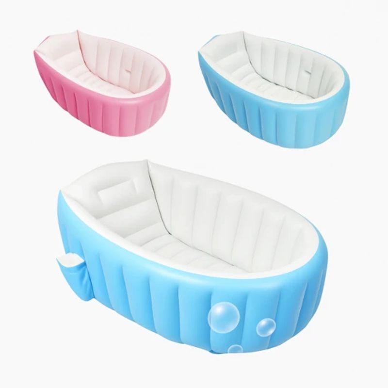 GENERICO - Bañera Inflable Premium para Bebé Portátil con Bolsillo