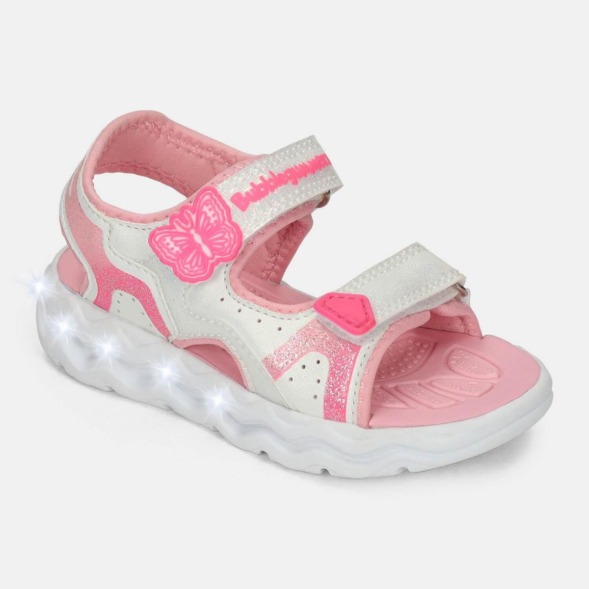 BUBBLE GUMMERS - Sandalia Con Luces Infantil Para Niña Bubblegummers Fucsia Ursula Drum