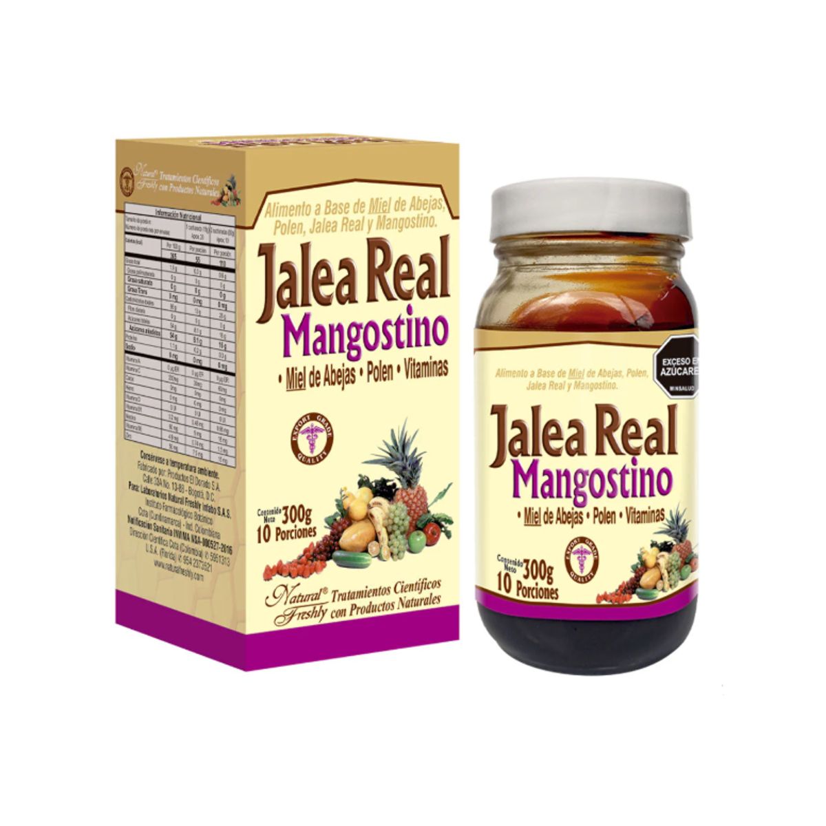 NATURAL FRESHLY - JALEA REAL CON MANGOSTINO X 300 GR.