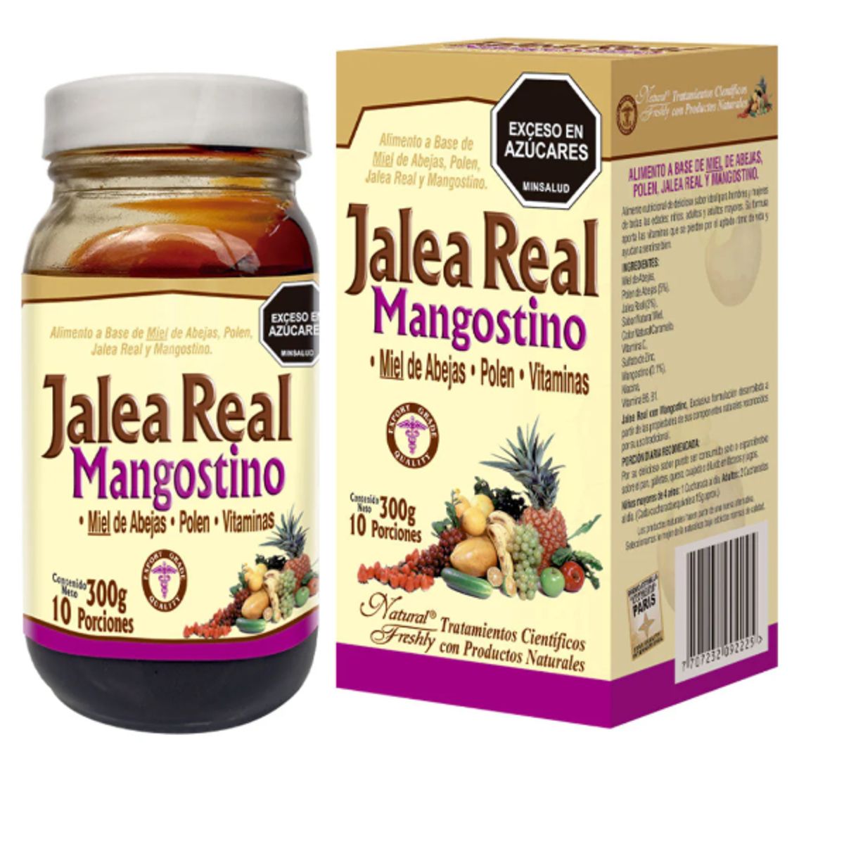 NATURAL FRESHLY - JALEA REAL CON MANGOSTINO X 300 GR.
