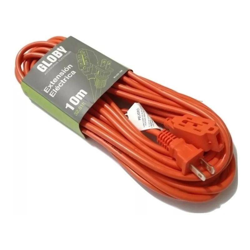 GENERICO - Extension Electrica Naranja Encauchetada Industrial 10m