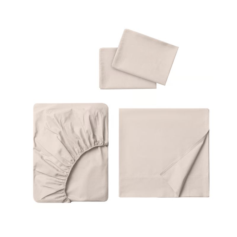 GENERICO - Juego De Sabanas Cama Queen 500 Hilos Premium - pastell - Camel