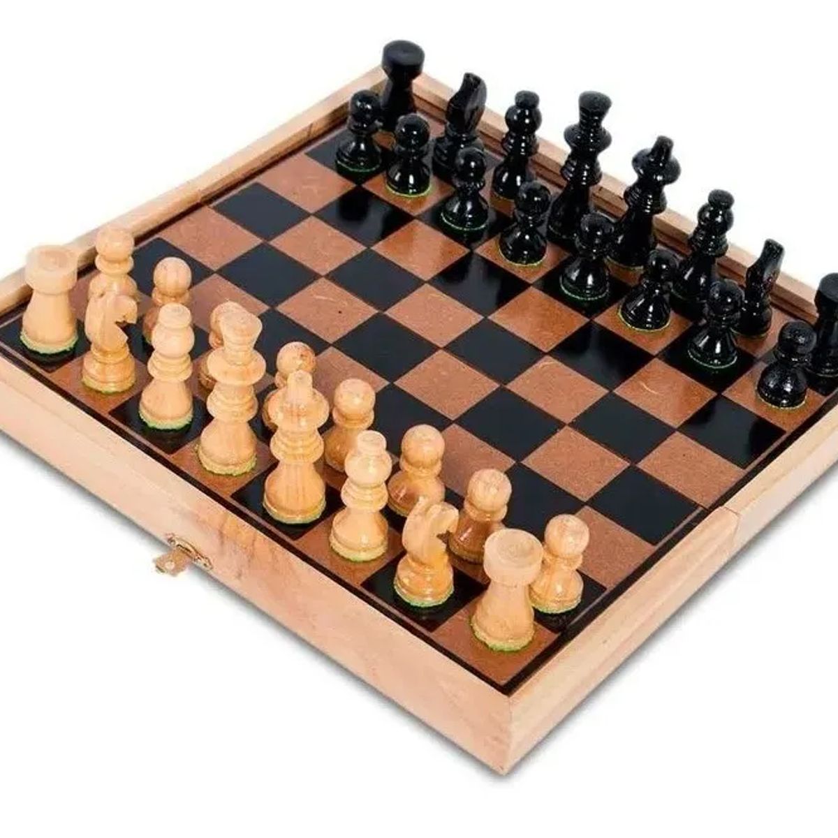 GENERICO - Juego Ajedrez Madera Profesional Elegante 25 X 25 Cm