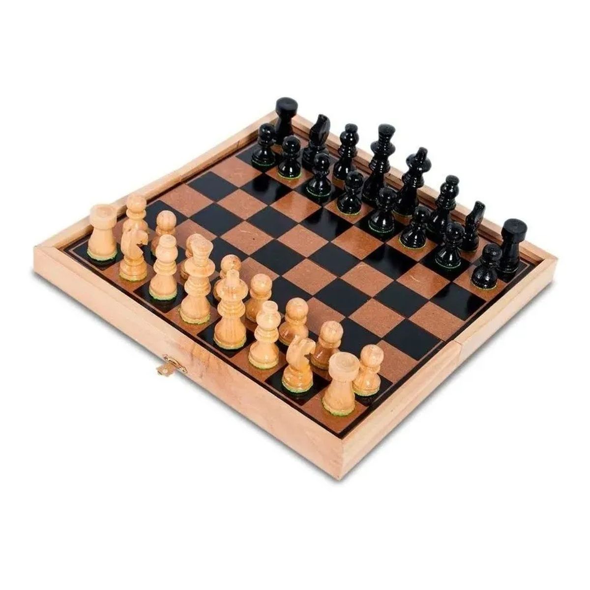 GENERICO - Juego Ajedrez Madera Profesional Elegante 25 X 25 Cm