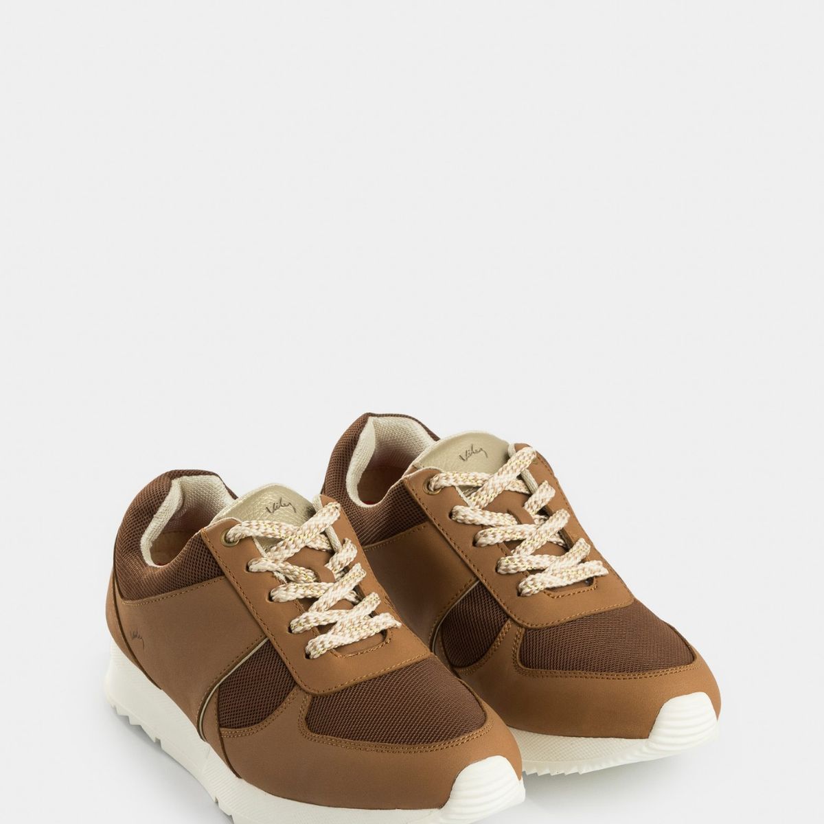 VELEZ - Vélez Tenis Deportivos Tropical De Cuero Mujer Suela De Color Miel