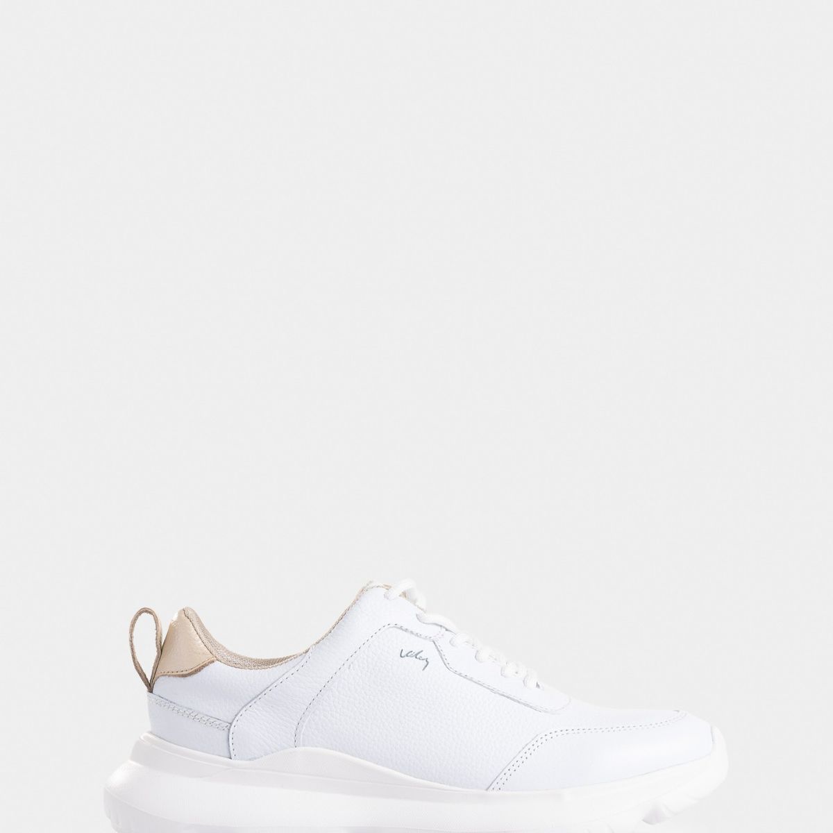 VELEZ - Vélez Tenis Mori 3 De Cuero Para Mujer Silueta Deportiva Blanco