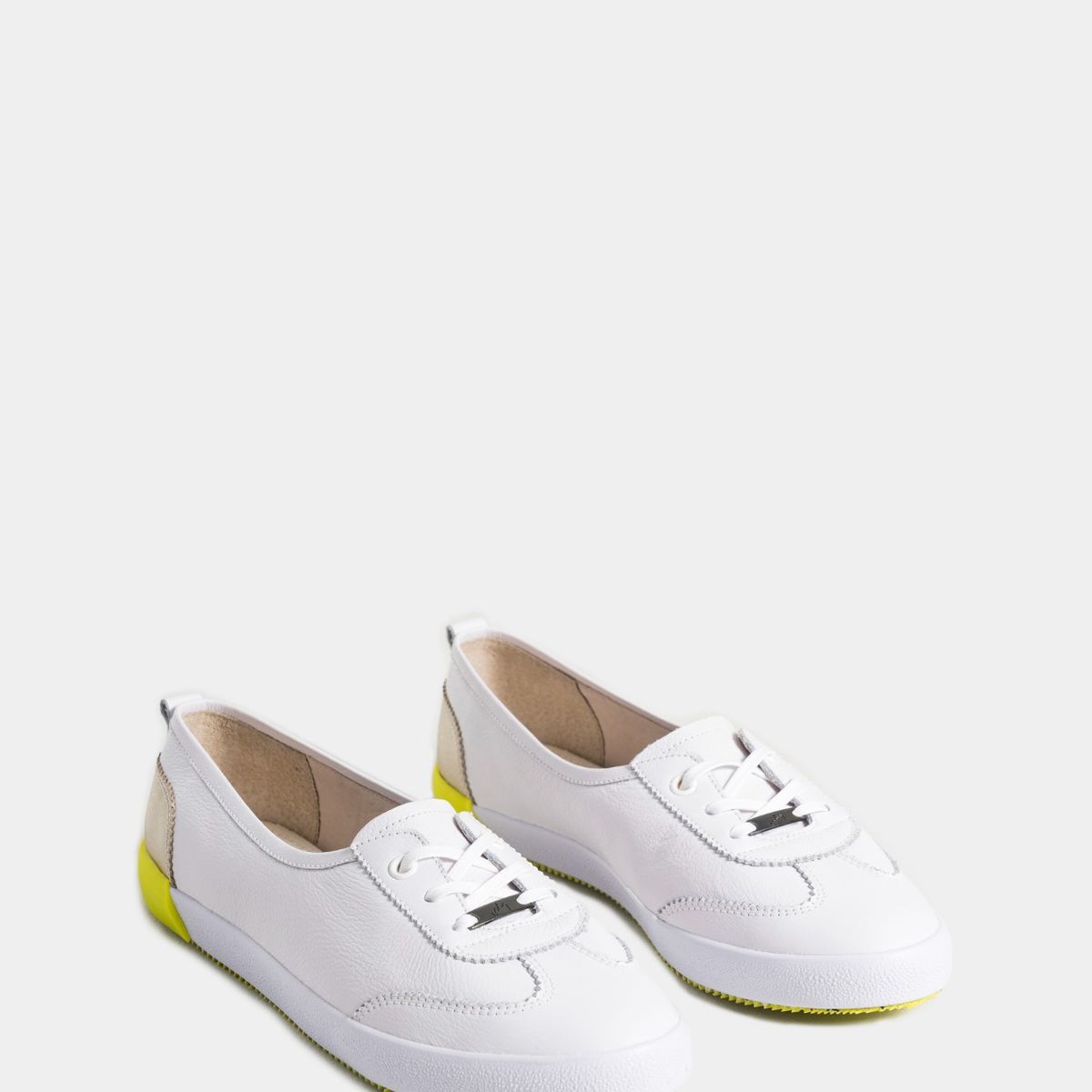 VELEZ - Vélez Tenis Atenas 3 De Cuero Liso Mujer Cordón Fibra Natural Blanco